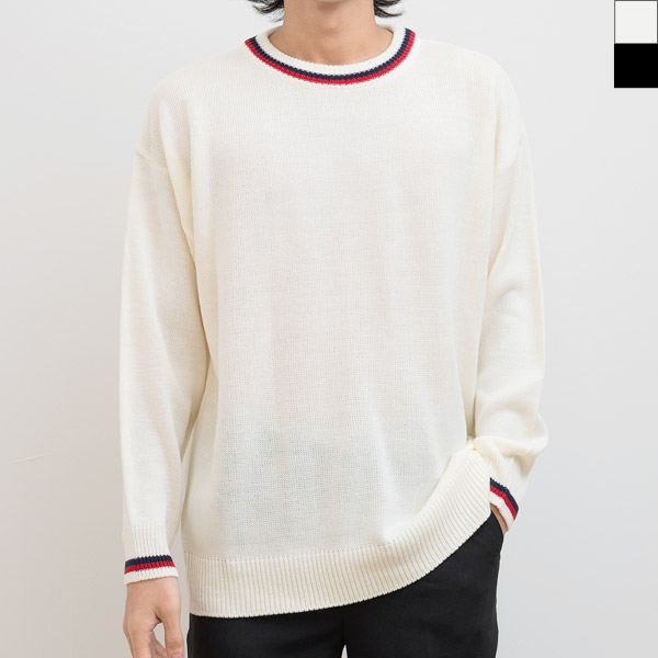 SPP 1005 남자삼색니트라운드