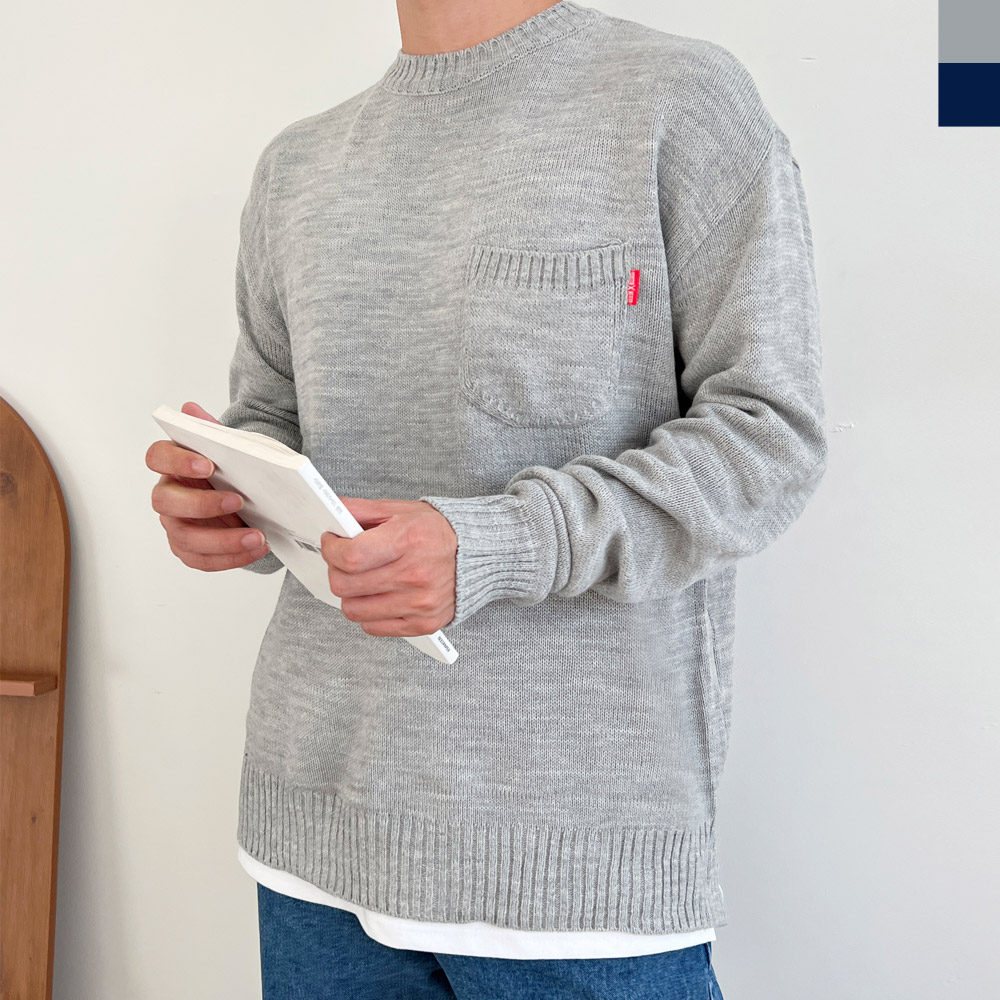 2L-OTT 1026 남자베이직라운드니트티