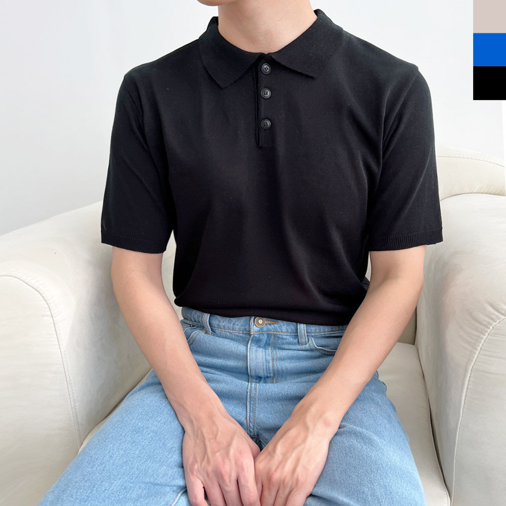 UND 5005-1 남자베이직카라반팔니트티